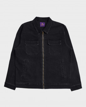 BLACKTOP FOUNDATION MEN'S DENIM JACKET - O.V.J - BLACK