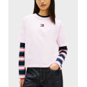 TOMMY JEANS WOMEN'S T-SHIRT - DW0DW22202 - ECRU