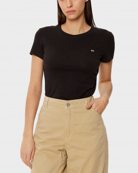 TOMMY JEANS ΓΥΝΑΙΚΕΙΑ ΚΟΝΤΟΜΑΝΙΚΗ ΜΠΛΟΥΖΑ - DW0DW20459 - ΜΑΥΡΟ
