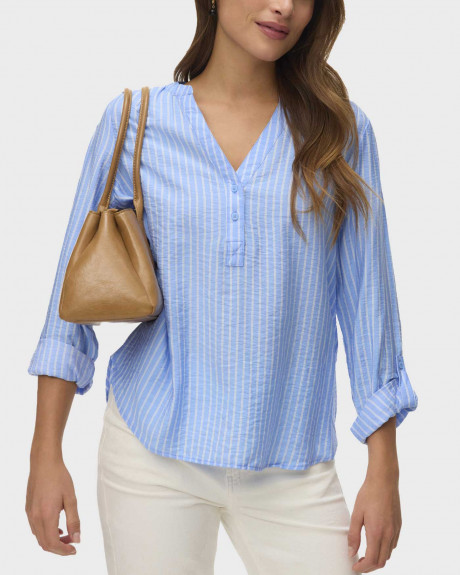 VERO MODA KAJA WOMEN'S V-NECK BLOUSE - 10340684