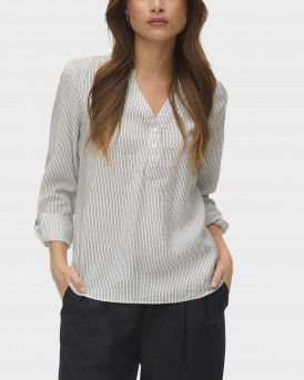 VERO MODA KAJA WOMEN'S V-NECK BLOUSE - 10340684 - WHITE