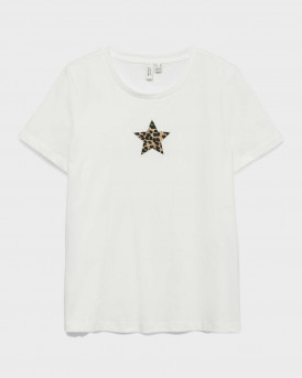 VERO MODA ISUMA WOMEN'S T-SHIRT - 10340644 - WHITE