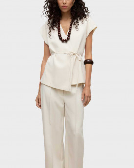 VERO MODA VANNAH WOMEN'S VEST - 10339490 - ECRU