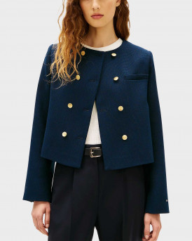 TOMMY HILFIGER PREPPY TEXTURE ΓΥΝΑΙΚΕΙΟ ΣΑΚΑΚΙ - WW0WW47792 - ΜΠΛΕ