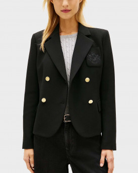 TOMMY HILFIGER TH CREST EMBROIDERY ΓΥΝΑΙΚΕΙΟ ΣΑΚΑΚΙ - WW0WW48696 - ΜΑΥΡΟ