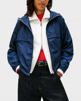 TOMMY HILFIGER ΓΥΝΑΙΚΕΙΟ ΑΝΤΙΑΝΕΜΙΚΟ ΤΖΑΚΕΤ - WW0WW48001 - ΜΠΛΕ