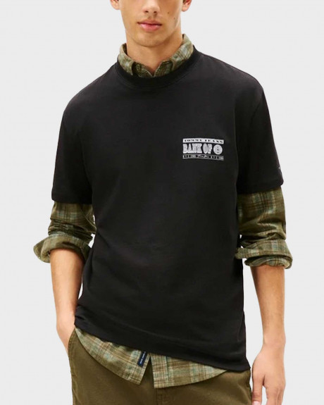 TOMMY JEANS BILLS BACKPRINT ΑΝΔΡΙΚΗ ΚΟΝΤΟΜΑΝΙΚΗ ΜΠΛΟΥΖΑ - DM0DM22329