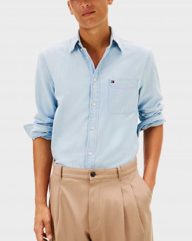 TOMMY HILFIGER ΑΝΔΡΙΚΟ ΤΖΙΝ ΠΟΥΚΑΜΙΣΟ - MW0MW39431 - ΣΙΕΛ