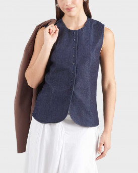 ONLY ASHBY WOMEN'S VEST - 15364571 - BLUE