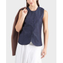 ONLY ASHBY WOMEN'S VEST - 15364571 - BLUE