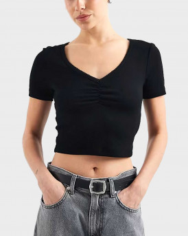 ONLY BETTY WOMEN'S CROP TOP -15365759 - BLACK