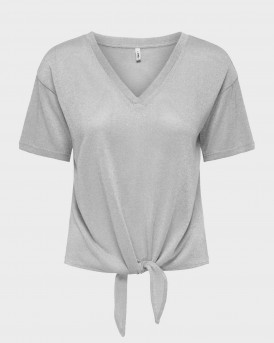 ONLY AMBER WOMEN'S KNOT TOP - 15369755 - GREY