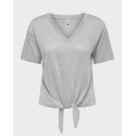 ONLY AMBER WOMEN'S KNOT TOP - 15369755 - GREY