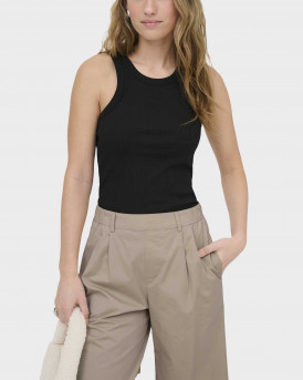 ONLY VAL WOMEN'S RIB TANK TOP - 15371705  - BLACK