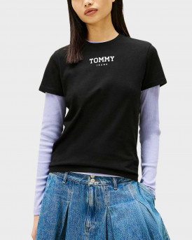 TOMMY JEANS WOMEN'S T-SHIRT - DW0DW21842 - BLACK