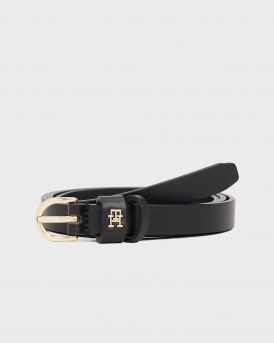 TOMMY HILFIGER WOMEN'S LEATHER BELT - AW0AW17759 - BLACK