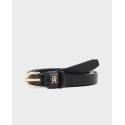 TOMMY HILFIGER WOMEN'S LEATHER BELT - AW0AW17759 - BLACK