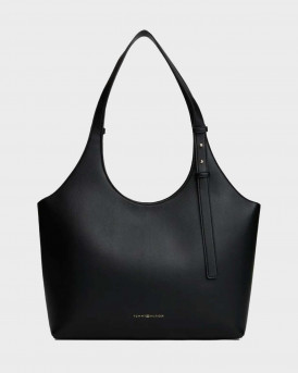 TOMMY HILFIGER ΓΥΝΑΙΚΕΙΑ ΤΣΑΝΤΑ TOTE - AW0AW18232 - ΜΑΥΡΟ
