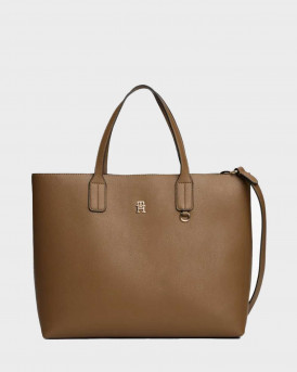 TOMMY HILFIGER TH ICON ΓΥΝΑΙΚΕΙΑ ΤΣΑΝΤΑ TOTE - AW0AW18122 - ΚΑΦΕ