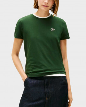 TOMMY HILFIGER WOMEN'S T-SHIRT - WW0WW47809 - GREEN