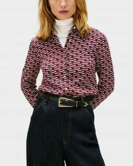 TOMMY HILFIGER ΓΥΝΑΙΚΕΙΟ ΠΟΥΚΑΜΙΣΟ - WW0WW47930 - ΜΠΟΡΝΤΩ