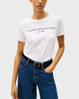 TOMMY HILFIGER WOMEM'S T-SHIRT - WW0WW40276 - WHITE