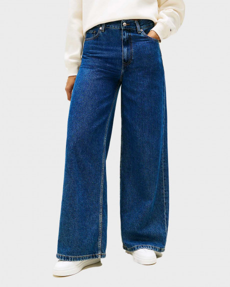 TOMMY HILFIGER TWIST '70S ΓΥΝΑΙΚΕΙΟ ΨΗΛΟΜΕΣΟ ΤΖΙΝ ΠΑΝΤΕΛΟΝΙ WIDE LEG - WW0WW47695