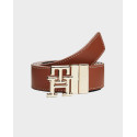 TOMMY HILFIGER TH MONOGRAM WOMEN'S REVERSIBLE BELT - AW0AW18256 - BROWN