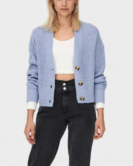 ONLY WOMEN'S KNIT CARDIGAN - 15211521 - LIGHT BLUE