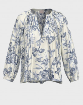 EMME BY MARELLA EDDEN ΓΥΝΑΙΚΕΙΑ ΜΑΚΡΥΜΑΝΙΚΗ ΣΑΤΕΝ ΜΠΛΟΥΖΑ - 26151111712 - ΑΣΠΡΟ-ΜΠΛΕ