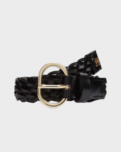 TOMMY HILFIGER WOMEN'S LEATHER BRAIDED BELT - AW0AW18111