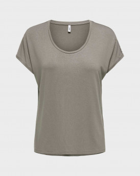 ONLY CARRIE WOMEN'S SHORT-SLEEVED TOP - 15315976 - BROWN