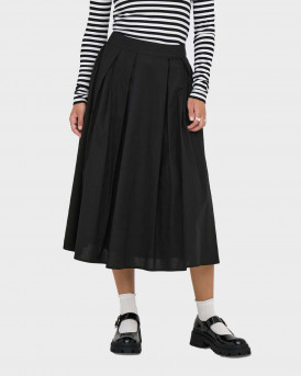 ONLY MAILA WOMEN'S MIDI PLEATED SKIRT - 15369555 - BLACK