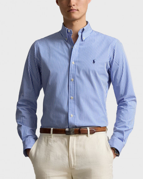 POLO RALPH LAUREN MEN'S STRIPED POPLIN SHIRT - 710929346001
