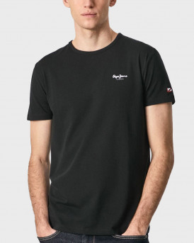 PEPE JEANS MEN'S SHORT SLEEVE T-SHIRT - PM508212 - BLACK