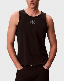 CALVIN KLEIN JEANS 30S CLASSIC MICRO MONOLOGO MEN'S TANK TOP - LV04RF850G - BLACK