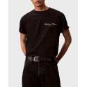 CALVIN KLEIN JEANS 20S MARCH GRAPHIC SEASONAL FASHI MEN'S SHORT SLEEVE T-SHIRT - LV04RF822G - BLACK