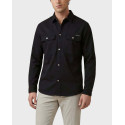 CALVIN KLEIN JEANS MEN'S TZIN LONG SLEEVE OVERSHIRT - LV04RE103G - BLACK