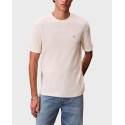 CALVIN KLEIN JEANS WAFFLE MEN'S SHORT SLEEVE T-SHIRT - LV04RD008G - ECRU