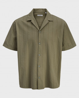 JACK & JONES JJETYSON RESORT MEN'S SHIRT - 12289457 - OLIVE GREEN