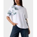 GUESS CN BOTANICAL TEE WOMEN'S T-SHIRT - W6RI36I3Z14 - WHITE