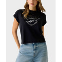 GUESS SS CN LA STARS TEE WOMEN'S T-SHIRT - W6RI30I3Z14  - BLACK