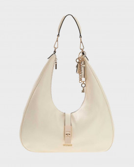 GUESS BROOKE ΓΥΝΑΙΚΕΙΑ ΤΣΑΝΤΑ HOBO ΩΜΟΥ - HWBG989702  - ΕΚΡΟΥ