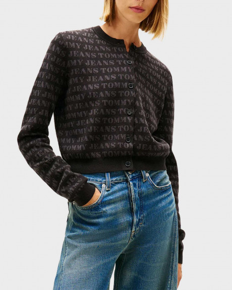 TOMMY JEANS WOMEN'S CROPPED KNIT CARDIGAN - DW0DW22030