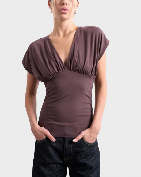 TOPSHOP CHRIS ΓΥΝΑΙΚΕΙΟ ΤΟΠ ΜΕ V ΛΑΙΜΟΚΟΨΗ - 31000847