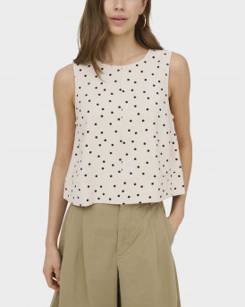 ONLY DORSI WOMEN'S SLEEVELESS TOP - 15364286 - ECRU