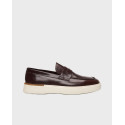 BOSS SHOES ΑΝΔΡΙΚΑ ΔΕΡΜΑΤΙΝΑ LOAFERS - D7864 - ΚΑΦΕ
