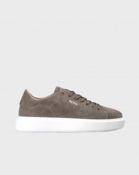 BOSS SHOES ΑΝΔΡΙΚΑ SUEDE SNEAKERS - D5720  - ΓΚΡΙ