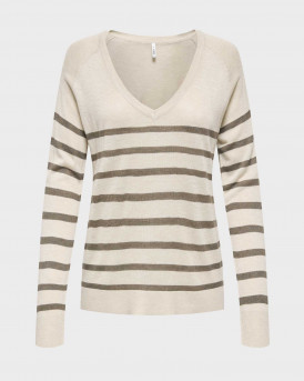 ONLY VIENNA ΓΥΝΑΙΚΕΙΟ ΠΟΥΛΟΒΕΡ V ΛΑΙΜΟΚΟΨΗ - 15363104 - ΜΠΕΖ