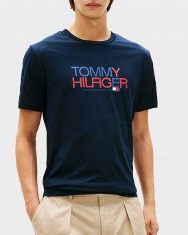 TOMMY HILFIGER ΑΝΔΡΙΚΗ ΚΟΝΤΟΜΑΝΙΚΗ ΜΠΛΟΥΖΑ - MW0MW42369 - ΜΠΛΕ